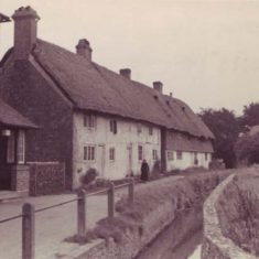 Hockley Cottage and narrow river Probably taken in the 1930s, what are now Hockley and Brook Cottages are passed by an extremely narrow River Meon.