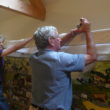 Millennium Tapestry transferred to an oak frame