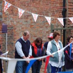 Golden Jubliee celebrations June 2002. L to R, Rev Terry Louden, David Parkinson, Philippa Tyrwhitt-Drake and Vicky Parkinson. | Michael Blakstad