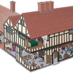 3D recreation of life in the 1580s in what was then the home of Nicholas Wright who had converted the previous Hall House (tree-ring dated to 1333).  | Julian Baker