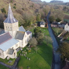 Aerial view of All Saints & Court House April 2020. Richard Gaisford took this photo of All Saints church and The Court House using a drone in April 2020. | Richard Gaisford