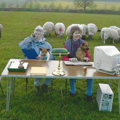 Anella and Sasha in Fair Field In 2002 the Country Fair was her in Fairfield, at South Farm, because of construction work at The Green. Anella Parker Martin and Sasha Brooks at the ticket table.