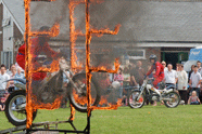 Eagles_fire Eagles stunt team ride through fire