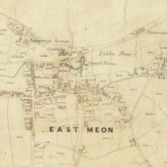 Section of East Meon Tithe Apportionment map 1852 showing village of East Meon