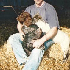 Matt Atkinson and sheep Matt Atkinson and sheep