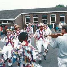 Morris dancers and fiddler Morris dancers and fiddler