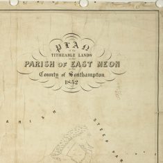  Header of East Meon Tithe Apportionment map 1852