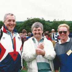 McHarg, Young, Kitcher` Scots rugby international Alastair McHarg with Roger Young and Keith Kitcher. Rory Bremner then lived in the village and invited members of the Scottish rugby team to Jon a guest tug-of-war team.(1994)