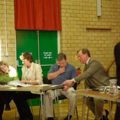 Parish councillors Sharon Silence,,_Philippa Tyrwhitt Drake, Dominic Carney,_David Parkinson,_Sarah Cowlrick (clerk)