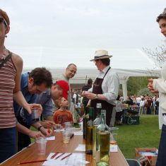 Wine_tasting David Parkinson and Sophy supervising wine tasting