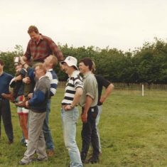 Winning team, Rory Bremner shoulder high Country Fair 1993 - 2000