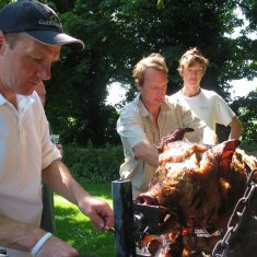 fatted_pig Hog roast at 2005 charity match